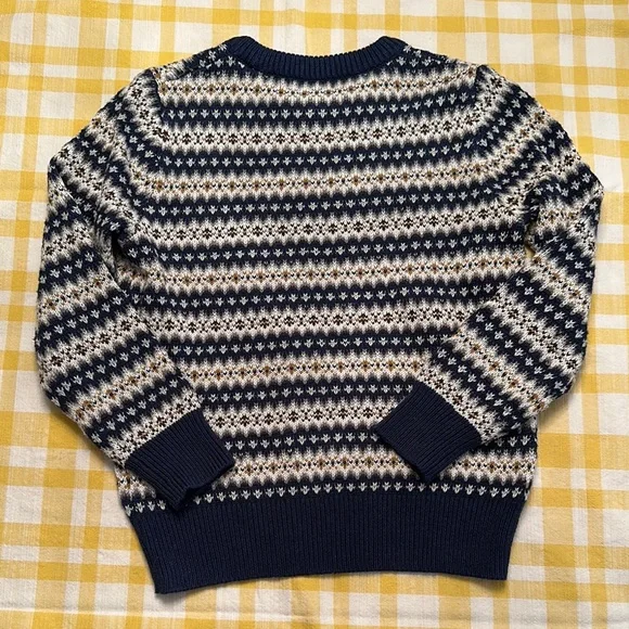 Crewcuts Navy Fair-isle Sweater size 6-7 - Picture 4 of 6